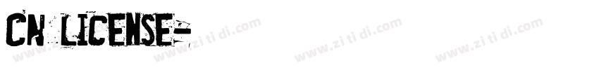 CN License字体转换